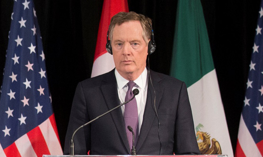 Robert Lighthizer, United States Trade Representative, makes statements to the media following NAFTA round six renegotiations in Montreal, Quebec, Canada